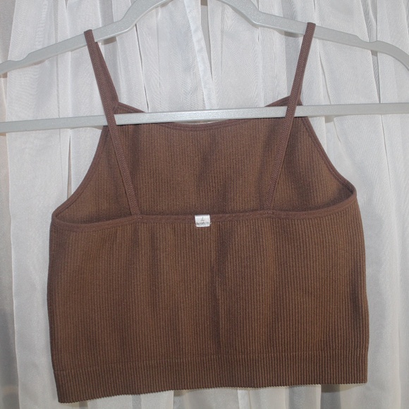 Ribbed Alexander Jane The Essential Crop | Skinny Strap Bralette in Sz (L/XL) - Picture 2 of 7